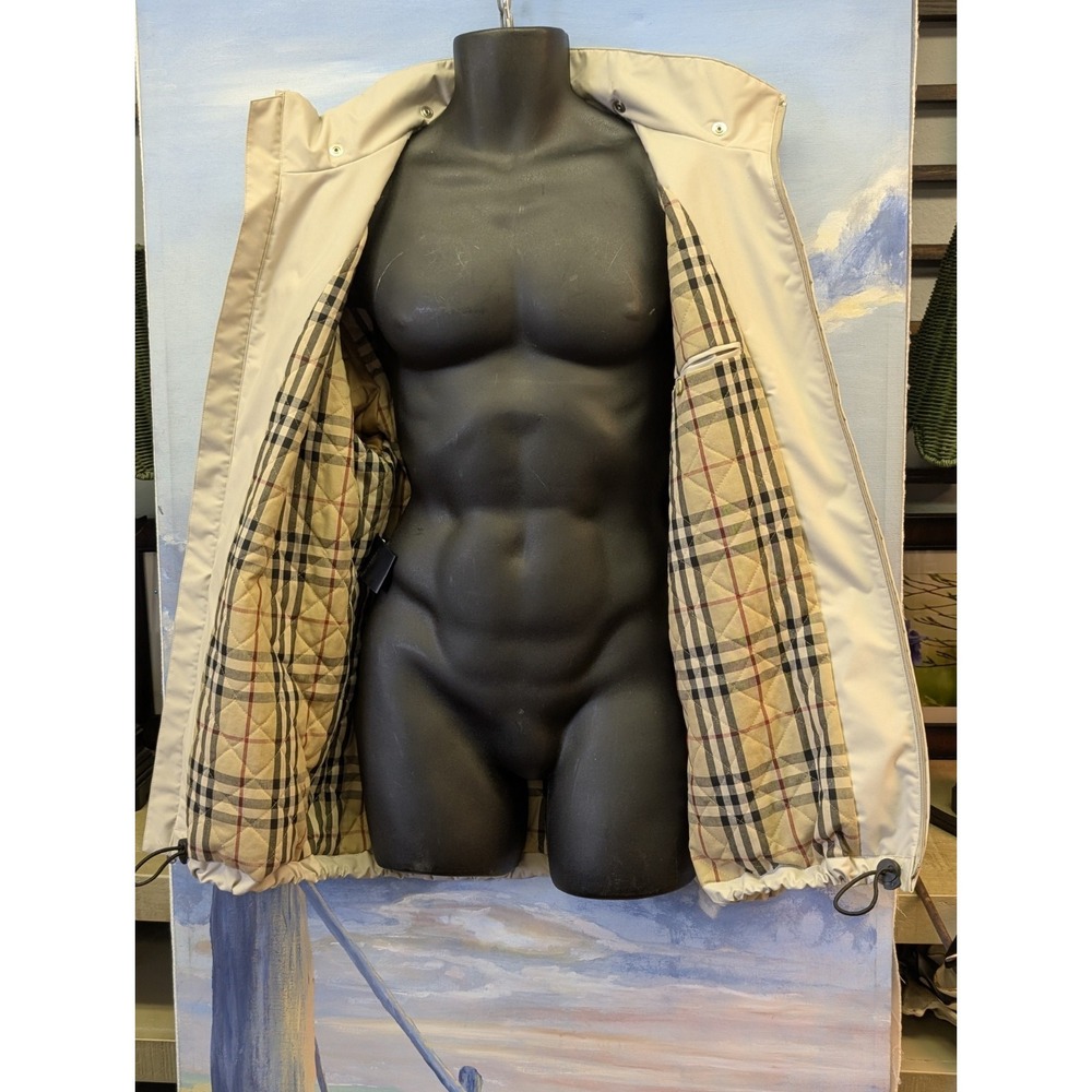 Burberry London Mens L Zip -Front 'Theo'  Ivory Jacket